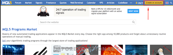 Cách đăng ký tài khoản trên mql5.com