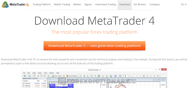 Tải và cài đặt MT4 trên máy tính của bạn