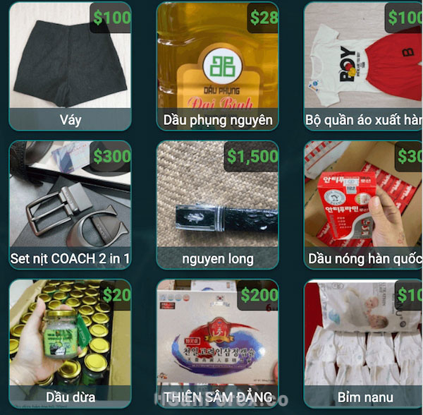 Các sản phẩm được bán trên E-Commerce do ERG cung cấp