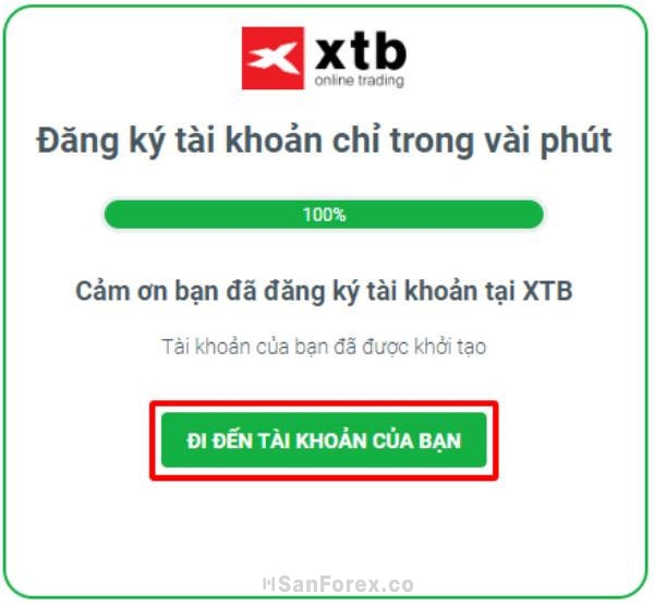 Đăng ký tài khoản XTB chỉ trong vài phút