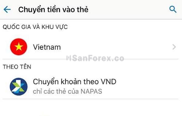 Trader chỉ có thể chuyển khoản bằng các thẻ của Napas