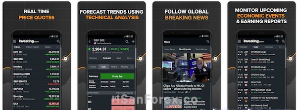 Investing.com là một ứng dụng đầu tư đáng tin cậy và tiện ích cho việc chơi Forex ảo