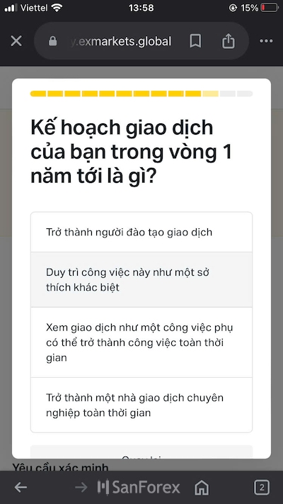 Hãy lựa chọn 1 trong 4 câu trả lời được hệ thống đề xuất