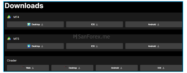 Tải những nền tảng trading tại mục Download